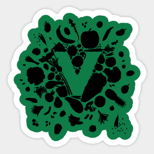 V is for Veg! Sticker